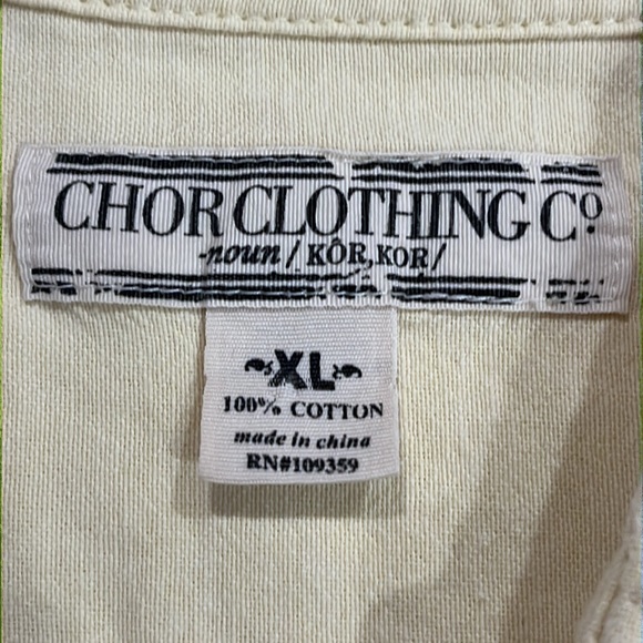 Urban Outfitters Chor Clothing Military Button Down Shirt in Butter Yellow - Picture 3 of 3